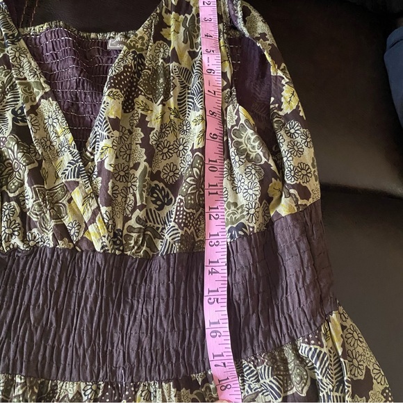 VIN Jane Ashley Woman Casual Lifestyle Size 1X Brown & Green Sleeveless Sundress - Picture 15 of 16
